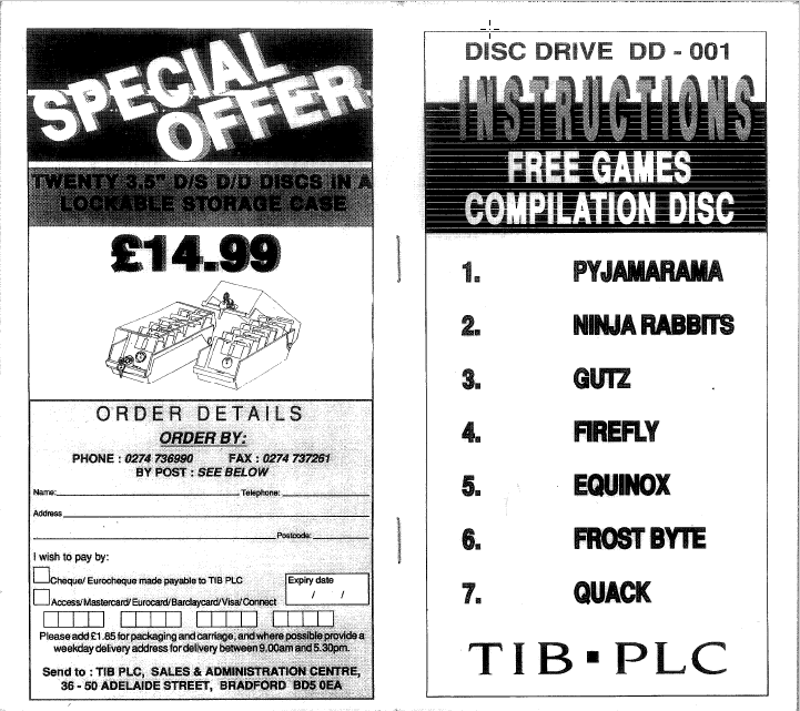 TIB PLC - Instruction free games